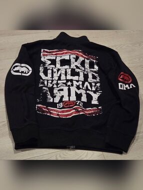 Vintage Y2K Ecko Unlimited MMA Sweater with Back Hit And Arm Logo